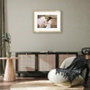 image:imageAmericanflat 8x8 Picture Frame  Matted to 5x5  Engineered Wood  White  Shatterresistant glass wall or tabletop display with included easel sawtooth hangers included secure turntab backingGold