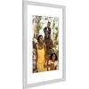 image:imageAmericanflat 8x8 Picture Frame  Matted to 5x5  Engineered Wood  White  Shatterresistant glass wall or tabletop display with included easel sawtooth hangers included secure turntab backingWhite
