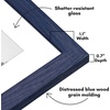 image:imageAmericanflat 8x8 Picture Frame  Matted to 5x5  Engineered Wood  White  Shatterresistant glass wall or tabletop display with included easel sawtooth hangers included secure turntab backingBlue