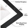 image:imageAmericanflat 8x8 Picture Frame  Matted to 5x5  Engineered Wood  White  Shatterresistant glass wall or tabletop display with included easel sawtooth hangers included secure turntab backingBlack