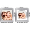 image:imageAmericanflat 8x8 Picture Frame  Matted to 5x5  Engineered Wood  White  Shatterresistant glass wall or tabletop display with included easel sawtooth hangers included secure turntab backingSilver