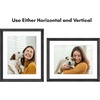 image:imageAmericanflat 8x8 Picture Frame  Matted to 5x5  Engineered Wood  White  Shatterresistant glass wall or tabletop display with included easel sawtooth hangers included secure turntab backingBlack