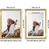 image:imageAmericanflat 8x8 Picture Frame  Matted to 5x5  Engineered Wood  White  Shatterresistant glass wall or tabletop display with included easel sawtooth hangers included secure turntab backingGold