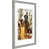 image:imageAmericanflat 8x8 Picture Frame  Matted to 5x5  Engineered Wood  White  Shatterresistant glass wall or tabletop display with included easel sawtooth hangers included secure turntab backingGrey Wood