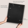 image:imageAmericanflat 8x8 Picture Frame  Matted to 5x5  Engineered Wood  White  Shatterresistant glass wall or tabletop display with included easel sawtooth hangers included secure turntab backingBlack