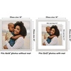 image:imageAmericanflat 8x8 Picture Frame  Matted to 5x5  Engineered Wood  White  Shatterresistant glass wall or tabletop display with included easel sawtooth hangers included secure turntab backingWhite