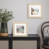 image:imageAmericanflat 8x8 Picture Frame  Matted to 5x5  Engineered Wood  White  Shatterresistant glass wall or tabletop display with included easel sawtooth hangers included secure turntab backingNatural Oak