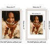image:imageAmericanflat 8x8 Picture Frame  Matted to 5x5  Engineered Wood  White  Shatterresistant glass wall or tabletop display with included easel sawtooth hangers included secure turntab backingWhite