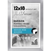 image:imageAmericanflat 8x8 Picture Frame  Matted to 5x5  Engineered Wood  White  Shatterresistant glass wall or tabletop display with included easel sawtooth hangers included secure turntab backingSilver