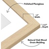 image:imageAmericanflat 8x8 Picture Frame  Matted to 5x5  Engineered Wood  White  Shatterresistant glass wall or tabletop display with included easel sawtooth hangers included secure turntab backingNatural Oak