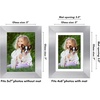 image:imageAmericanflat 8x8 Picture Frame  Matted to 5x5  Engineered Wood  White  Shatterresistant glass wall or tabletop display with included easel sawtooth hangers included secure turntab backingSilver
