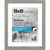 image:imageAmericanflat 8x8 Picture Frame  Matted to 5x5  Engineered Wood  White  Shatterresistant glass wall or tabletop display with included easel sawtooth hangers included secure turntab backingGrey Wood