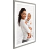 image:imageAmericanflat 8x8 Picture Frame  Matted to 5x5  Engineered Wood  White  Shatterresistant glass wall or tabletop display with included easel sawtooth hangers included secure turntab backingGrey Wood