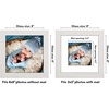 image:imageAmericanflat 8x8 Picture Frame  Matted to 5x5  Engineered Wood  White  Shatterresistant glass wall or tabletop display with included easel sawtooth hangers included secure turntab backingWhite