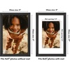image:imageAmericanflat 8x8 Picture Frame  Matted to 5x5  Engineered Wood  White  Shatterresistant glass wall or tabletop display with included easel sawtooth hangers included secure turntab backingBlack