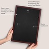 image:imageAmericanflat 8x8 Picture Frame  Matted to 5x5  Engineered Wood  White  Shatterresistant glass wall or tabletop display with included easel sawtooth hangers included secure turntab backingMahogany