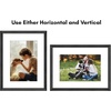 image:imageAmericanflat 8x8 Picture Frame  Matted to 5x5  Engineered Wood  White  Shatterresistant glass wall or tabletop display with included easel sawtooth hangers included secure turntab backingBlack