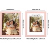 image:imageAmericanflat 8x8 Picture Frame  Matted to 5x5  Engineered Wood  White  Shatterresistant glass wall or tabletop display with included easel sawtooth hangers included secure turntab backingPink