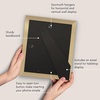 image:imageAmericanflat 8x8 Picture Frame  Matted to 5x5  Engineered Wood  White  Shatterresistant glass wall or tabletop display with included easel sawtooth hangers included secure turntab backingGold
