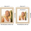 image:imageAmericanflat 8x8 Picture Frame  Matted to 5x5  Engineered Wood  White  Shatterresistant glass wall or tabletop display with included easel sawtooth hangers included secure turntab backingNatural Oak