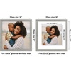 image:imageAmericanflat 8x8 Picture Frame  Matted to 5x5  Engineered Wood  White  Shatterresistant glass wall or tabletop display with included easel sawtooth hangers included secure turntab backingGrey Wood