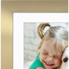 image:imageAmericanflat 8x8 Picture Frame  Matted to 5x5  Engineered Wood  White  Shatterresistant glass wall or tabletop display with included easel sawtooth hangers included secure turntab backingGold