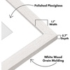 image:imageAmericanflat 8x8 Picture Frame  Matted to 5x5  Engineered Wood  White  Shatterresistant glass wall or tabletop display with included easel sawtooth hangers included secure turntab backingWhite