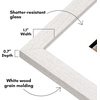 image:imageAmericanflat 8x8 Picture Frame  Matted to 5x5  Engineered Wood  White  Shatterresistant glass wall or tabletop display with included easel sawtooth hangers included secure turntab backingWhite