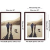 image:imageAmericanflat 8x8 Picture Frame  Matted to 5x5  Engineered Wood  White  Shatterresistant glass wall or tabletop display with included easel sawtooth hangers included secure turntab backingMahogany