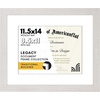 image:imageAmericanflat 8x8 Picture Frame  Matted to 5x5  Engineered Wood  White  Shatterresistant glass wall or tabletop display with included easel sawtooth hangers included secure turntab backingWhite
