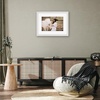 image:imageAmericanflat 8x8 Picture Frame  Matted to 5x5  Engineered Wood  White  Shatterresistant glass wall or tabletop display with included easel sawtooth hangers included secure turntab backingWhite
