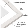 image:imageAmericanflat 8x8 Picture Frame  Matted to 5x5  Engineered Wood  White  Shatterresistant glass wall or tabletop display with included easel sawtooth hangers included secure turntab backingWhite