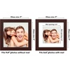image:imageAmericanflat 8x8 Picture Frame  Matted to 5x5  Engineered Wood  White  Shatterresistant glass wall or tabletop display with included easel sawtooth hangers included secure turntab backingMahogany