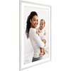 image:imageAmericanflat 8x8 Picture Frame  Matted to 5x5  Engineered Wood  White  Shatterresistant glass wall or tabletop display with included easel sawtooth hangers included secure turntab backingWhite