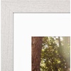 image:imageAmericanflat 8x8 Picture Frame  Matted to 5x5  Engineered Wood  White  Shatterresistant glass wall or tabletop display with included easel sawtooth hangers included secure turntab backingWhite