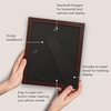 image:imageAmericanflat 8x8 Picture Frame  Matted to 5x5  Engineered Wood  White  Shatterresistant glass wall or tabletop display with included easel sawtooth hangers included secure turntab backingMahogany