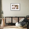 image:imageAmericanflat 8x8 Picture Frame  Matted to 5x5  Engineered Wood  White  Shatterresistant glass wall or tabletop display with included easel sawtooth hangers included secure turntab backingGrey Wood