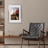 image:imageAmericanflat 8x8 Picture Frame  Matted to 5x5  Engineered Wood  White  Shatterresistant glass wall or tabletop display with included easel sawtooth hangers included secure turntab backingSilver