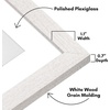 image:imageAmericanflat 8x8 Picture Frame  Matted to 5x5  Engineered Wood  White  Shatterresistant glass wall or tabletop display with included easel sawtooth hangers included secure turntab backingWhite