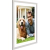 image:imageAmericanflat 8x8 Picture Frame  Matted to 5x5  Engineered Wood  White  Shatterresistant glass wall or tabletop display with included easel sawtooth hangers included secure turntab backingWhite
