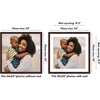 image:imageAmericanflat 8x8 Picture Frame  Matted to 5x5  Engineered Wood  White  Shatterresistant glass wall or tabletop display with included easel sawtooth hangers included secure turntab backingMahogany