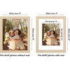 image:imageAmericanflat 8x8 Picture Frame  Matted to 5x5  Engineered Wood  White  Shatterresistant glass wall or tabletop display with included easel sawtooth hangers included secure turntab backingNatural Oak