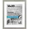 image:imageAmericanflat 8x8 Picture Frame  Matted to 5x5  Engineered Wood  White  Shatterresistant glass wall or tabletop display with included easel sawtooth hangers included secure turntab backingGrey Wood