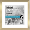 image:imageAmericanflat 8x8 Picture Frame  Matted to 5x5  Engineered Wood  White  Shatterresistant glass wall or tabletop display with included easel sawtooth hangers included secure turntab backingGold