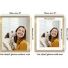 image:imageAmericanflat 8x8 Picture Frame  Matted to 5x5  Engineered Wood  White  Shatterresistant glass wall or tabletop display with included easel sawtooth hangers included secure turntab backingGold