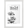 image:imageAmericanflat 8x8 Picture Frame  Matted to 5x5  Engineered Wood  White  Shatterresistant glass wall or tabletop display with included easel sawtooth hangers included secure turntab backingWhite
