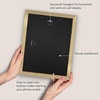 image:imageAmericanflat 8x8 Picture Frame  Matted to 5x5  Engineered Wood  White  Shatterresistant glass wall or tabletop display with included easel sawtooth hangers included secure turntab backingGold