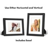 image:imageAmericanflat 8x8 Picture Frame  Matted to 5x5  Engineered Wood  White  Shatterresistant glass wall or tabletop display with included easel sawtooth hangers included secure turntab backingBlack