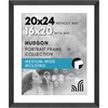 image:imageAmericanflat 8x8 Picture Frame  Matted to 5x5  Engineered Wood  White  Shatterresistant glass wall or tabletop display with included easel sawtooth hangers included secure turntab backingBlack
