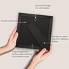 image:imageAmericanflat 8x8 Picture Frame  Matted to 5x5  Engineered Wood  White  Shatterresistant glass wall or tabletop display with included easel sawtooth hangers included secure turntab backingBlack